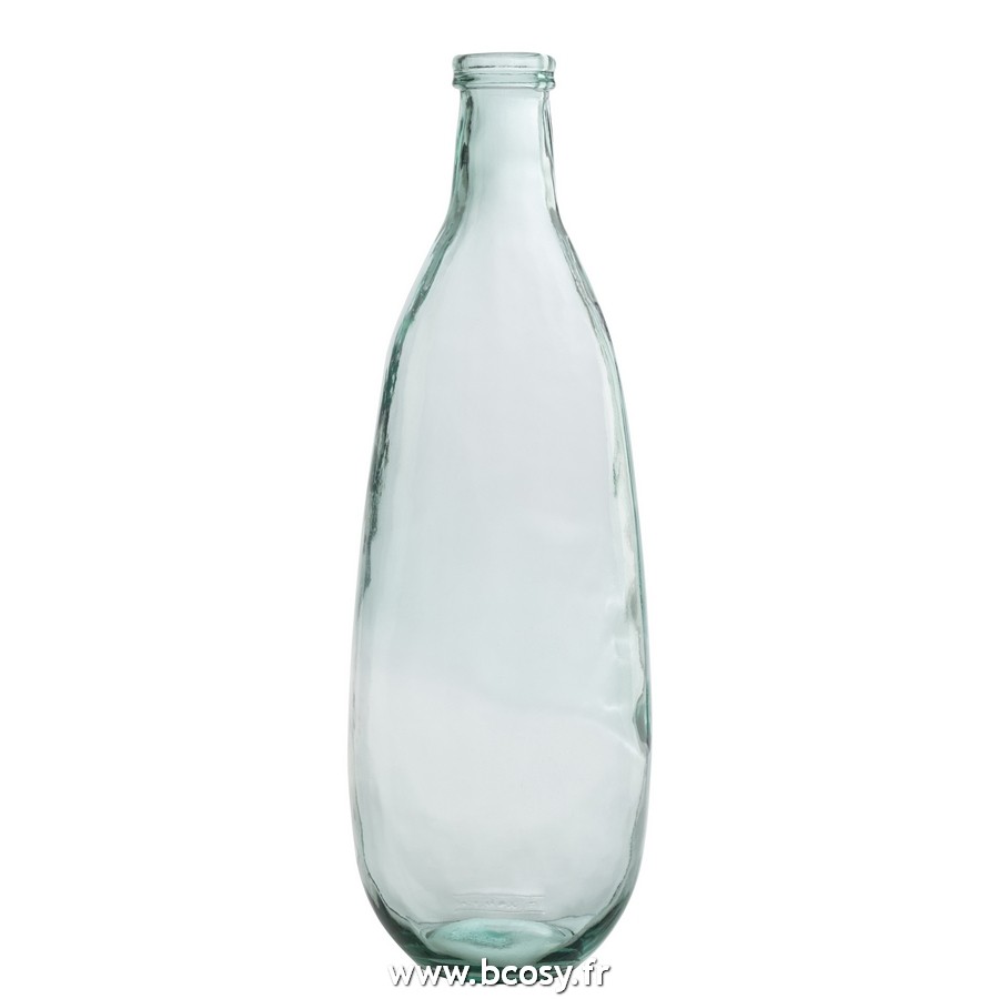 J-Line Vase Bouteille Verre Transparent L25xB25xH75 cm Jline 21706 by  Jolipa 21706 vases