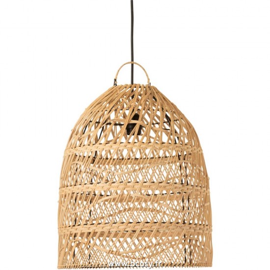 J Line Abat Jour Vagues Rotin Naturel L40xB40xH45 Jline 10863 by Jolipa 10863