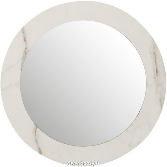 J-Line miroirs Jolipa J Line Jline Miroir Marbre Mdf Verre Blanc Small