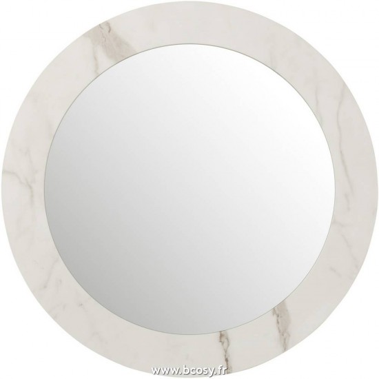J-Line miroirs Jolipa J Line Jline Miroir Marbre Mdf Verre Blanc Large