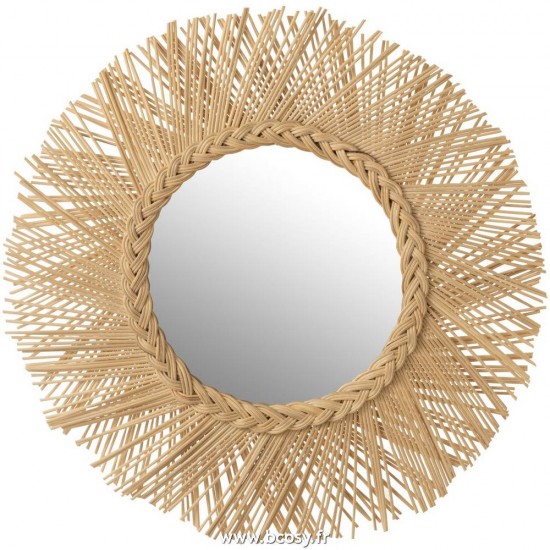 J-Line miroirs Jolipa J Line Jline Miroir Tresse Rotin Naturel