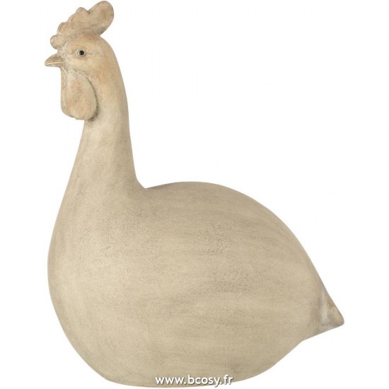 J-Line poules coqs poulets statuettes Jolipa J Line Jline Poule Resine Beige Large