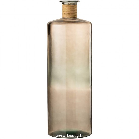 J-Line vases Jolipa J Line Jline Vase Safari Verre Marron Clair Large