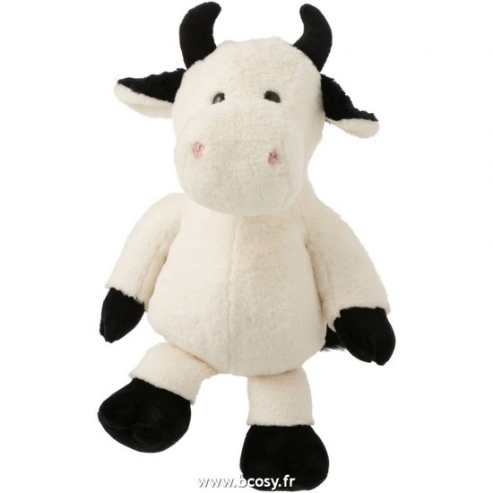 J-Line Vaches en peluche Jolipa J Line Jline Vache Peluche Ecru Noir Extra Large