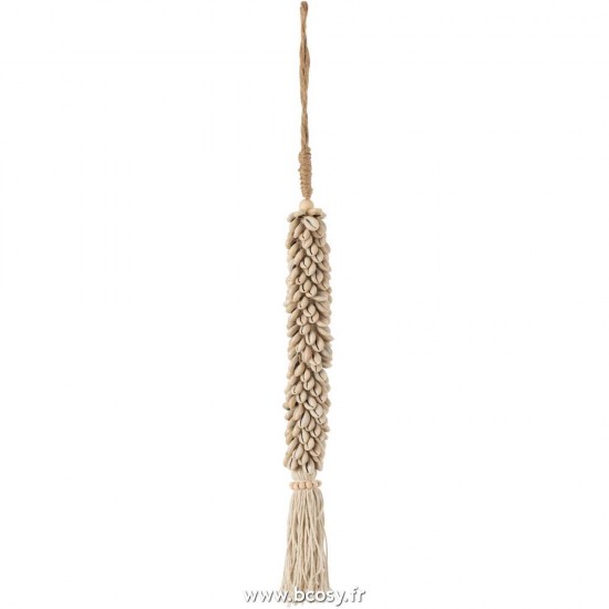 J-Line pendeloques Jolipa J Line Jline Suspension Coquillages Naturel Corde Coton Naturel