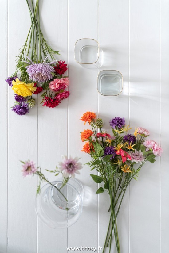 Jolipa J Line Jline Chrysantheme Plastique Blanc Mauve Clair