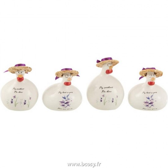 J-line 12552 Jolipa JLine figurines poules chats j line