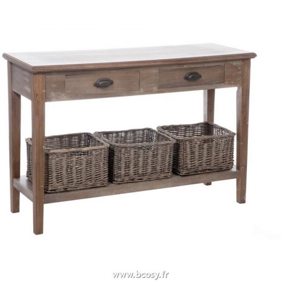 J Line Console 2Tir 3Pan Bs Grey W Jline 13428 by Jolipa 13428