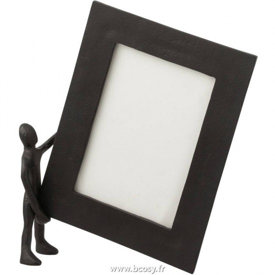 J-Line cadre cadres photo Jolipa J Line Jline Personnage Cadre Photo Aluminium Noir Blanc Large