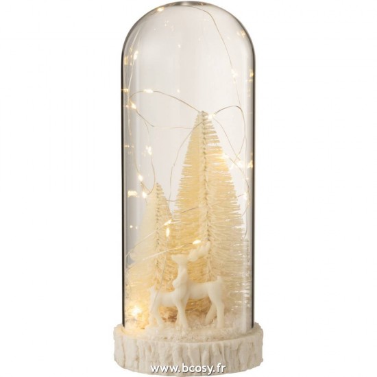 J-line 15142 Jolipa JLine objets deco cloche en verre avec objet