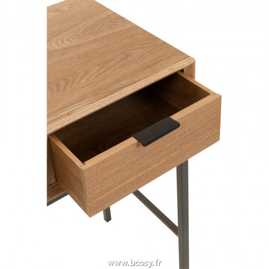 J-Line Console 3 Cassetti Legno/Metallo Naturale