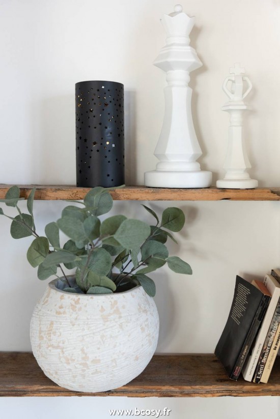 Jolipa J Line Jline Cachepot Rustique Argile Blanc Large