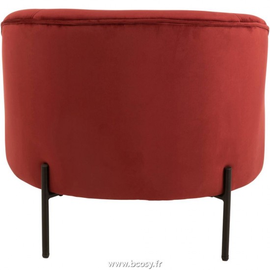 Jolipa J Line Jline Chaise Lounge Ronde Textile Metal Steen Rood