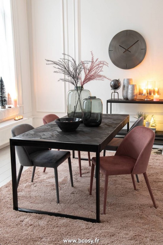 J-Line Sedia Charlotte Tessuto/Metallo Grigio