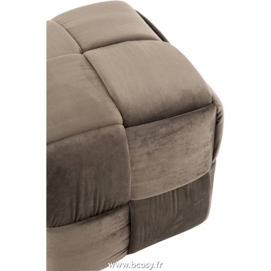 Jolipa J Line Jline Pouf 1 Personne Textile Bois Gris Fonce