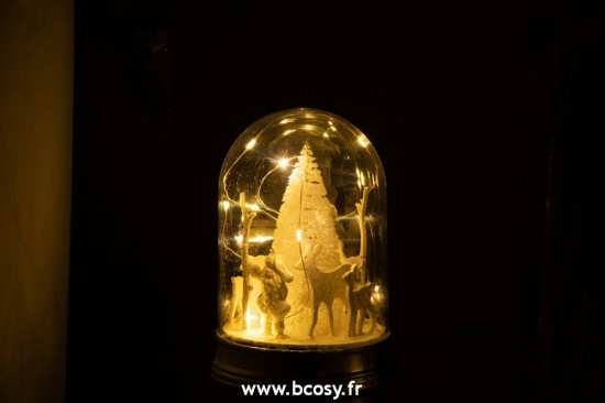 J-Line cloches cuvecles clochettes en verre statuettes Jolipa J Line Jline Cloche Noel Led Acrylique Blanc Small