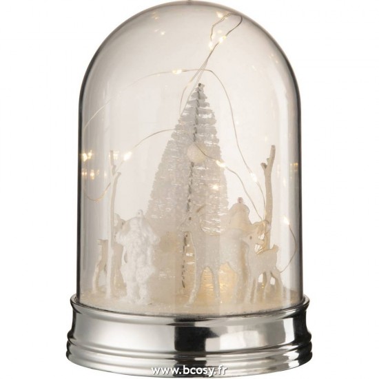 J-line 15459 Jolipa JLine objets deco cloche en verre avec objet