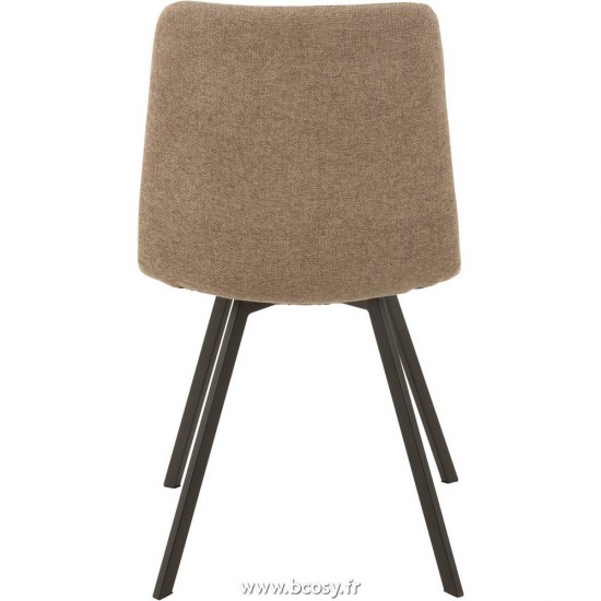 Jolipa J Line Jline Chaise Babette Textile Metal Beige