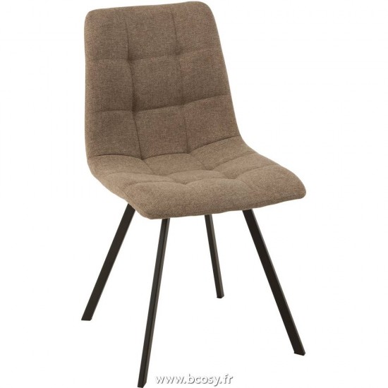 J Line Chaise Babette Textile Metal Beige L58xB46xH90 cm Jline 15470 by Jolipa 15470