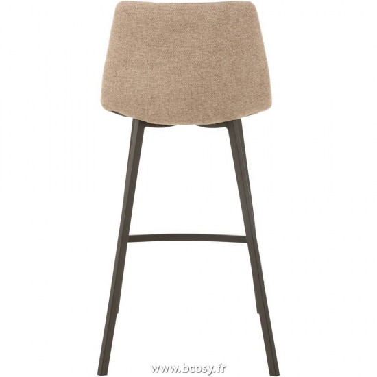 Jolipa J Line Jline Chaise De Bar Stephane Textile Metal Beige