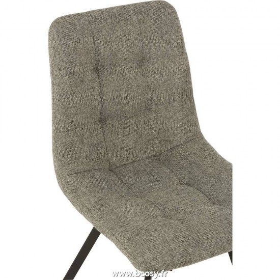 J-Line chaises de repas J Line Chaise Babette Textile Metal Gris