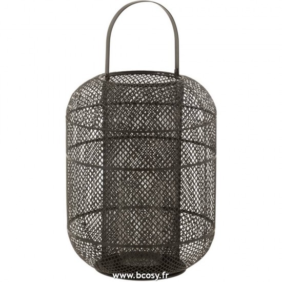J Line Lanterne Donny Metal Noir L28xB28xH37 cm Jline 15536 by Jolipa 15536