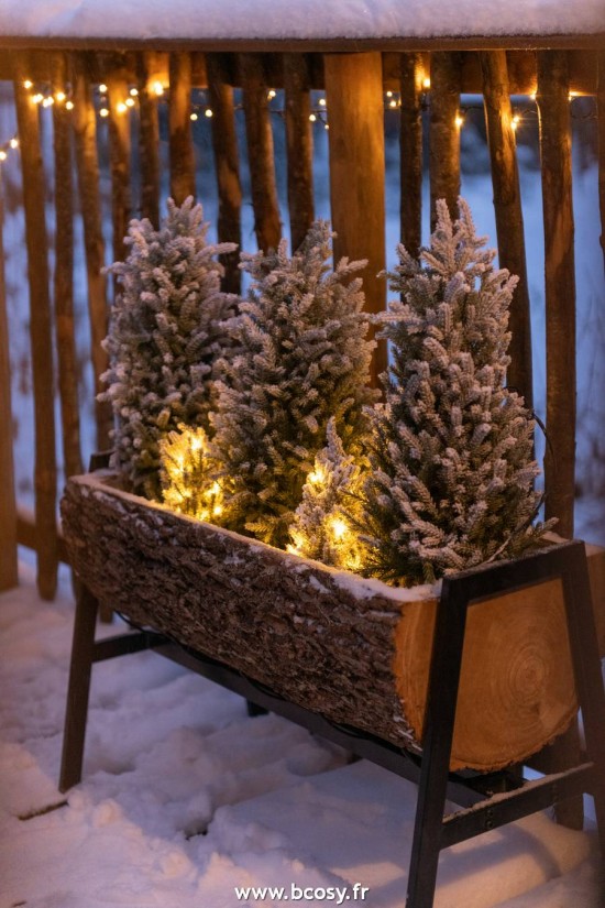 Jolipa J Line Jline Cachepot Sur Pied 1 2 Tronc Bois De Paulownia Metal Naturel Noir Large