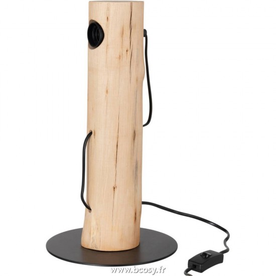 J Line Lampe Silas Bois De Berangan Naturel L21xB21xH39 cm Jline 15564 by Jolipa 15564