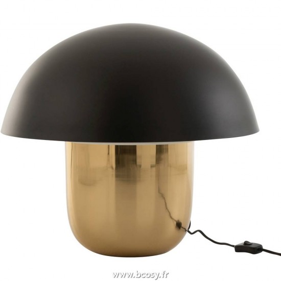 J Line Lampe Champignon Metal Noir Or Large L50xB50xH44 cm Jline 15658 by Jolipa 15658