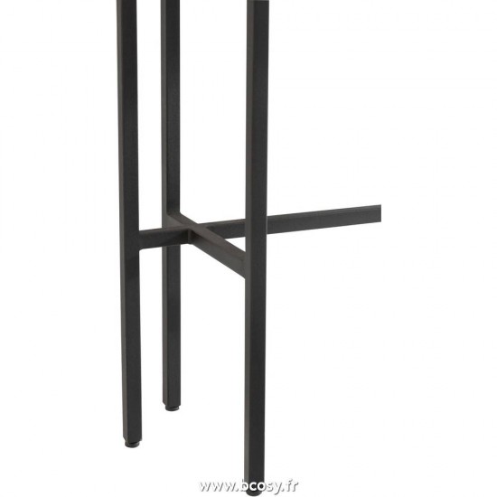 J-Line tables de drapier murales J Line Console Marbre Metal Blanc Noir