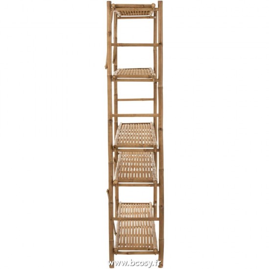 J-Line armoires etageres rayons Jolipa Jline Etagere 5 Planches Bambou Naturel