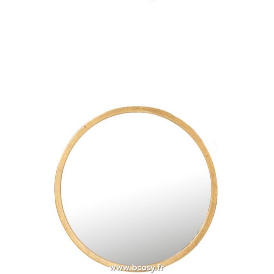 J Line Miroir Mona Rond Metal Verre Or Extra Small L30xB3xH30 cm Jline 15874 by Jolipa 15874