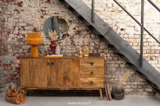 Jolipa J Line Jline Miroir Mona Rond Metal Verre Or Large