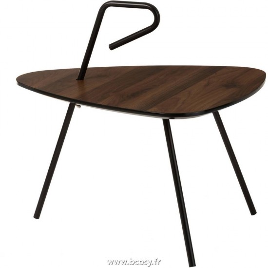 J Line Table De Salon Petite Arrondie Triangulaire Bois Tea Tree Marron 63 Jline 1597 by Jolipa 1597