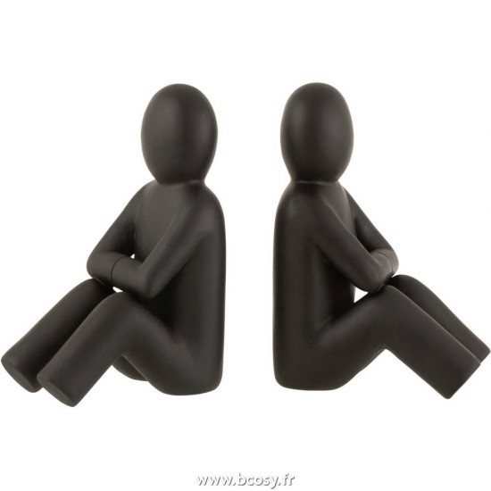 J-Line serres livres Jolipa J Line Jline S 2 Serre Livres P Tit Maurice Resine Noir