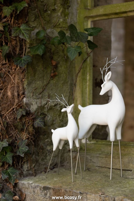 Jolipa J Line Jline Renne Resine Blanc Argent Small Assortiment De 2