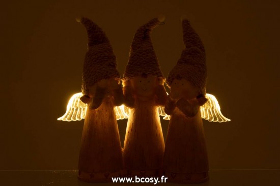 J-Line anges statuettes Jolipa J Line Jline Ange 3 Parties Entendre Voir Se Taire Resine Rose