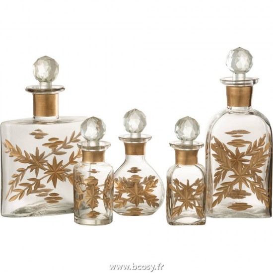 J-Line carafes a decanter Jolipa J Line Jline Carafe Chloe Carre Verre Transparent Or