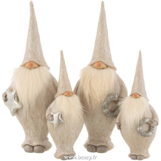 J-line 16960 Jolipa JLine figurines pere noel ou bonhomme de neige