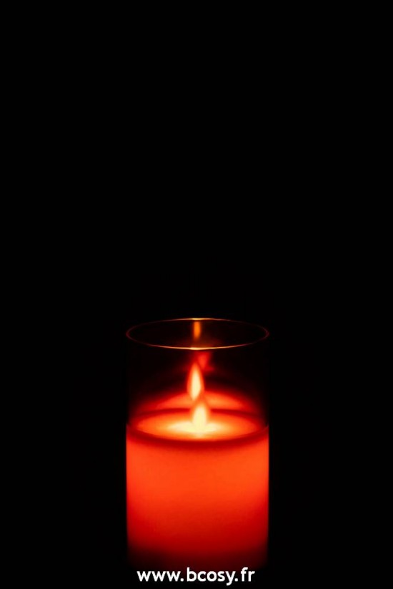 J-Line bougies Jolipa J Line Jline Lampe Led Brillante Verre Rouge Small