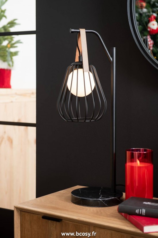 Jolipa J Line Jline Lampe Led Brillante Verre Rouge Medium