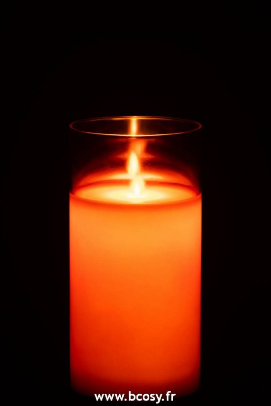 J-Line bougies Jolipa J Line Jline Lampe Led Brillante Verre Rouge Medium