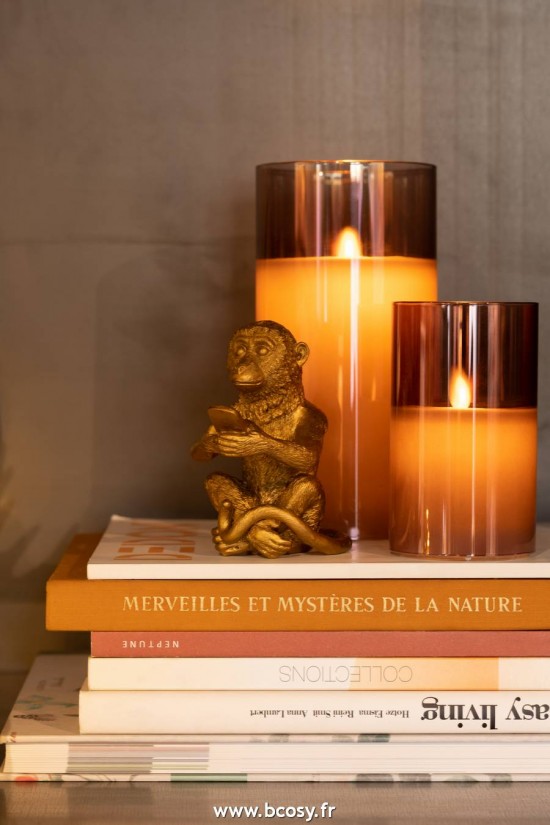 Jolipa J Line Jline Lampe Led Brillante Verre Brun Small