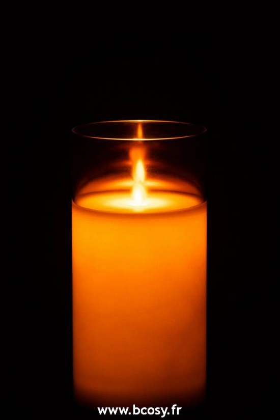 J-Line bougies Jolipa J Line Jline Lampe Led Brillante Verre Brun Medium