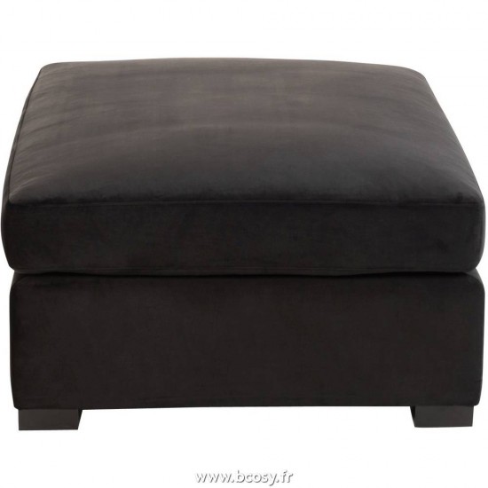 J-Line poufs Jolipa J Line Jline Pouf Velours Noir