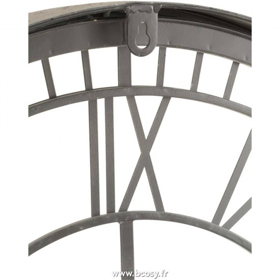 J-Line horloges murales Jolipa J Line Jline Horloge Chiffres Romains Metal Verre Gris