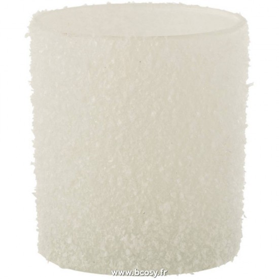 J Line Photophore Enneige Verre Blanc Small L9xB9xH10 cm Jline 17387 by Jolipa 17387