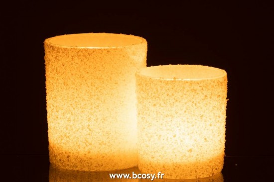 J-Line photophores J Line Photophore Enneige Verre Blanc Large