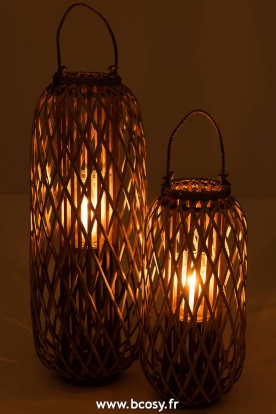 Jolipa Jline Lanterne Willow Bois Gris Large