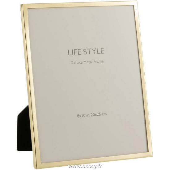 J Line Cadre Photo Bord Fin 20X25 Metal Or Large L26xB21 cm Jline 17657 by Jolipa 17657